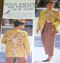 Création en soie peinte à la main