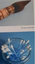Pinceau et cotons-tiges pour la peinture sur soie