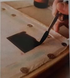 Réalisation d'une peinture sur soie